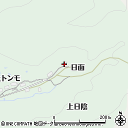 愛知県豊田市山中町日面周辺の地図