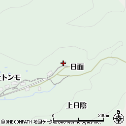 愛知県豊田市山中町（日面）周辺の地図