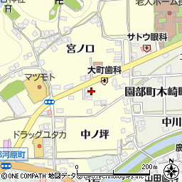 京都府南丹市園部町上木崎町大将軍周辺の地図
