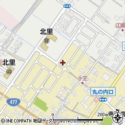 滋賀県近江八幡市十王町周辺の地図