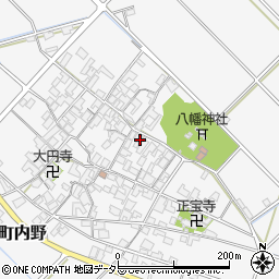 滋賀県近江八幡市安土町内野156周辺の地図