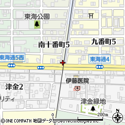 愛知県名古屋市港区熱田新田東組（十一番割）周辺の地図