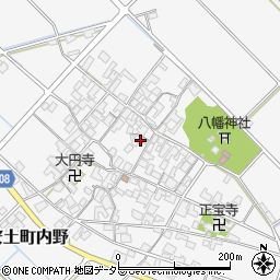 滋賀県近江八幡市安土町内野722周辺の地図