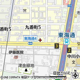 愛知県名古屋市港区東海通周辺の地図