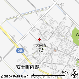 滋賀県近江八幡市安土町内野740周辺の地図