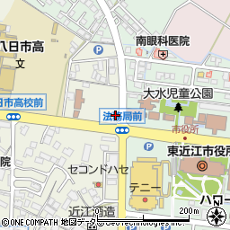 滋賀県東近江市八日市上之町1-43周辺の地図