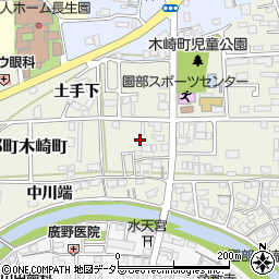 京都府南丹市園部町木崎町上ヲサ周辺の地図