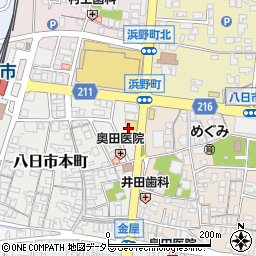 滋賀県東近江市八日市本町4周辺の地図