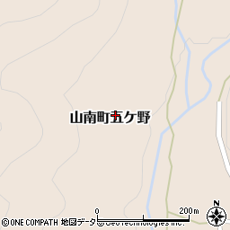 兵庫県丹波市山南町五ケ野周辺の地図