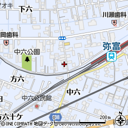 愛知県弥富市鯏浦町中六35周辺の地図