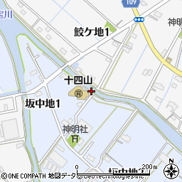 愛知県弥富市坂中地町川北周辺の地図