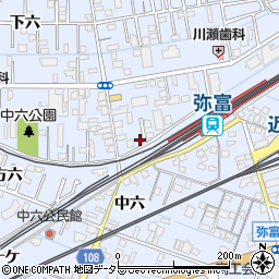 愛知県弥富市鯏浦町上六137-1周辺の地図