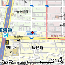 地下鉄　名港線東海通駅周辺の地図