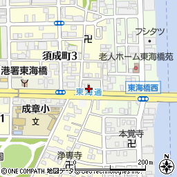 愛知県名古屋市港区川西通1丁目周辺の地図