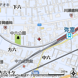 愛知県弥富市鯏浦町中六36周辺の地図