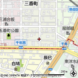 愛知県名古屋市熱田区三番町周辺の地図