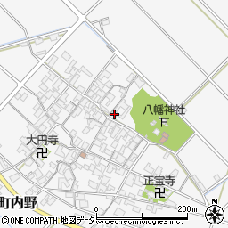 滋賀県近江八幡市安土町内野168周辺の地図