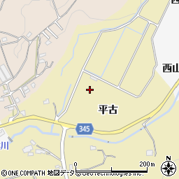 愛知県豊田市手呂町平古周辺の地図