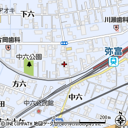 愛知県弥富市鯏浦町中六34周辺の地図