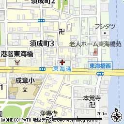 愛知県名古屋市港区川西通1丁目6周辺の地図