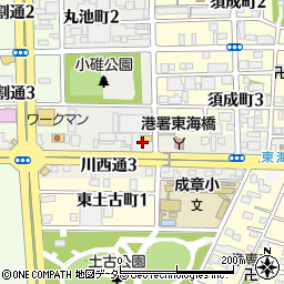 愛知県名古屋市港区川西通3丁目1周辺の地図
