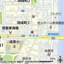 愛知県名古屋市港区川西通1丁目7周辺の地図