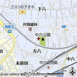愛知県弥富市鯏浦町下六14周辺の地図