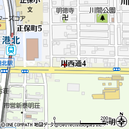 愛知県名古屋市港区川西通4丁目18周辺の地図