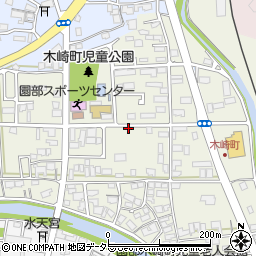 京都府南丹市園部町木崎町下ヲサ周辺の地図
