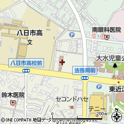 滋賀県東近江市八日市上之町1-41周辺の地図