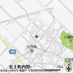 滋賀県近江八幡市安土町内野702周辺の地図