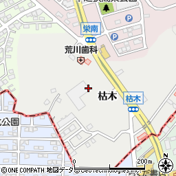 愛知県日進市折戸町（枯木）周辺の地図