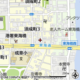 愛知県名古屋市港区川西通1丁目8周辺の地図