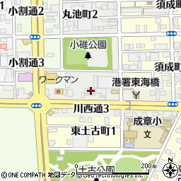 愛知県名古屋市港区川西通3丁目5周辺の地図