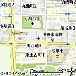 愛知県名古屋市港区川西通3丁目3周辺の地図