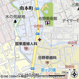 静岡県三島市南田町1-2周辺の地図