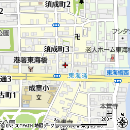愛知県名古屋市港区川西通1丁目10周辺の地図
