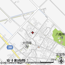 滋賀県近江八幡市安土町内野700周辺の地図