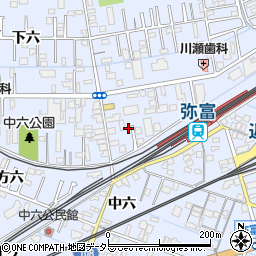 愛知県弥富市鯏浦町上六137-4周辺の地図