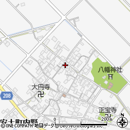 滋賀県近江八幡市安土町内野710周辺の地図