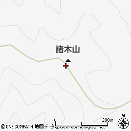 諸木山周辺の地図