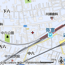 愛知県弥富市鯏浦町上六137周辺の地図
