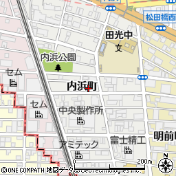 愛知県名古屋市瑞穂区内浜町周辺の地図
