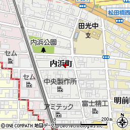 愛知県名古屋市瑞穂区内浜町周辺の地図
