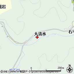 愛知県豊田市山中町大清水周辺の地図