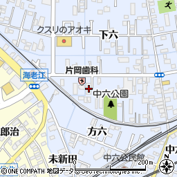 愛知県弥富市鯏浦町下六8周辺の地図