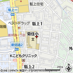 愛知県名古屋市南区駈上周辺の地図