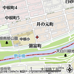 愛知県名古屋市瑞穂区井の元町64周辺の地図