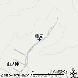 愛知県豊田市東大島町藤元周辺の地図