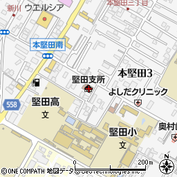 堅田公民館周辺の地図